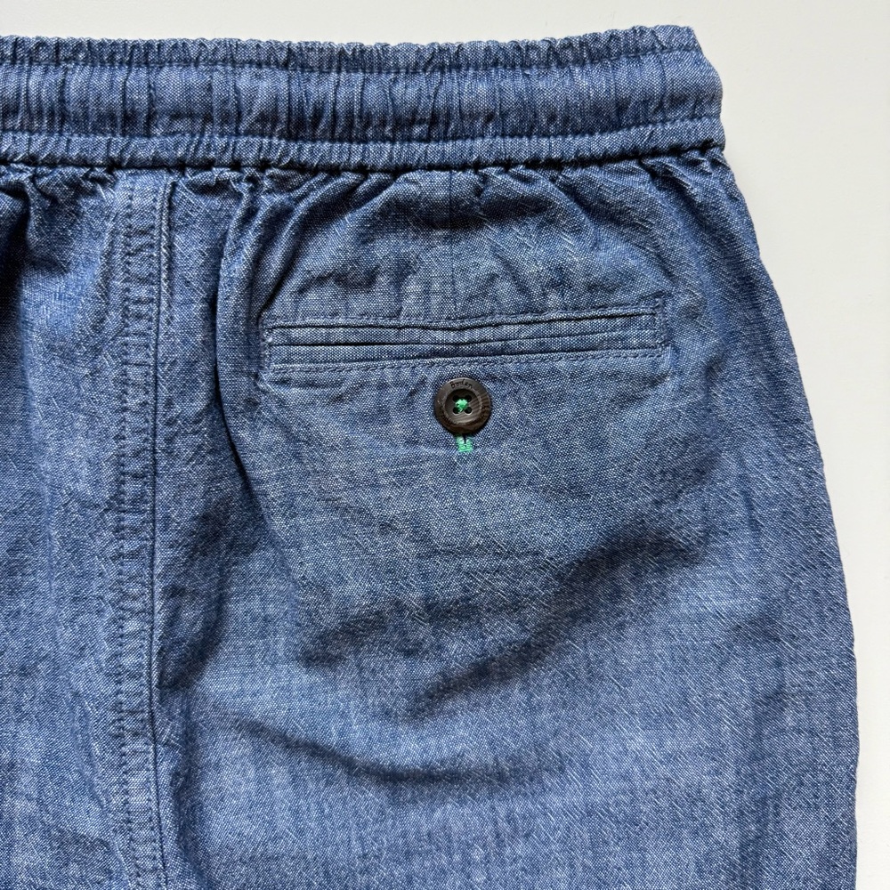 Boden Kids' Unisex Smart Chambray Pull-On Pants - Size 10 - Picture 8 of 10
